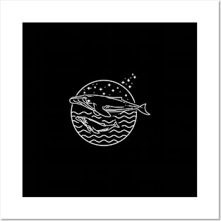 Whales - White Posters and Art